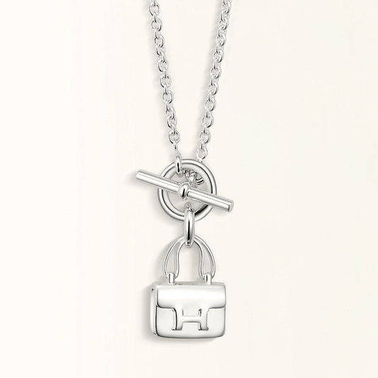 [Royal Top]POP H PEDANT SILVER NECKLACE