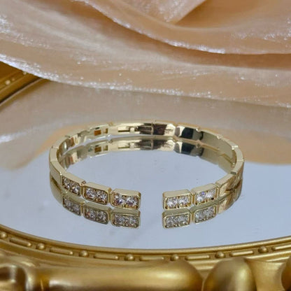 [Royal Top jewelrys]LOVE DIAMOND OPEN  BRACELET
