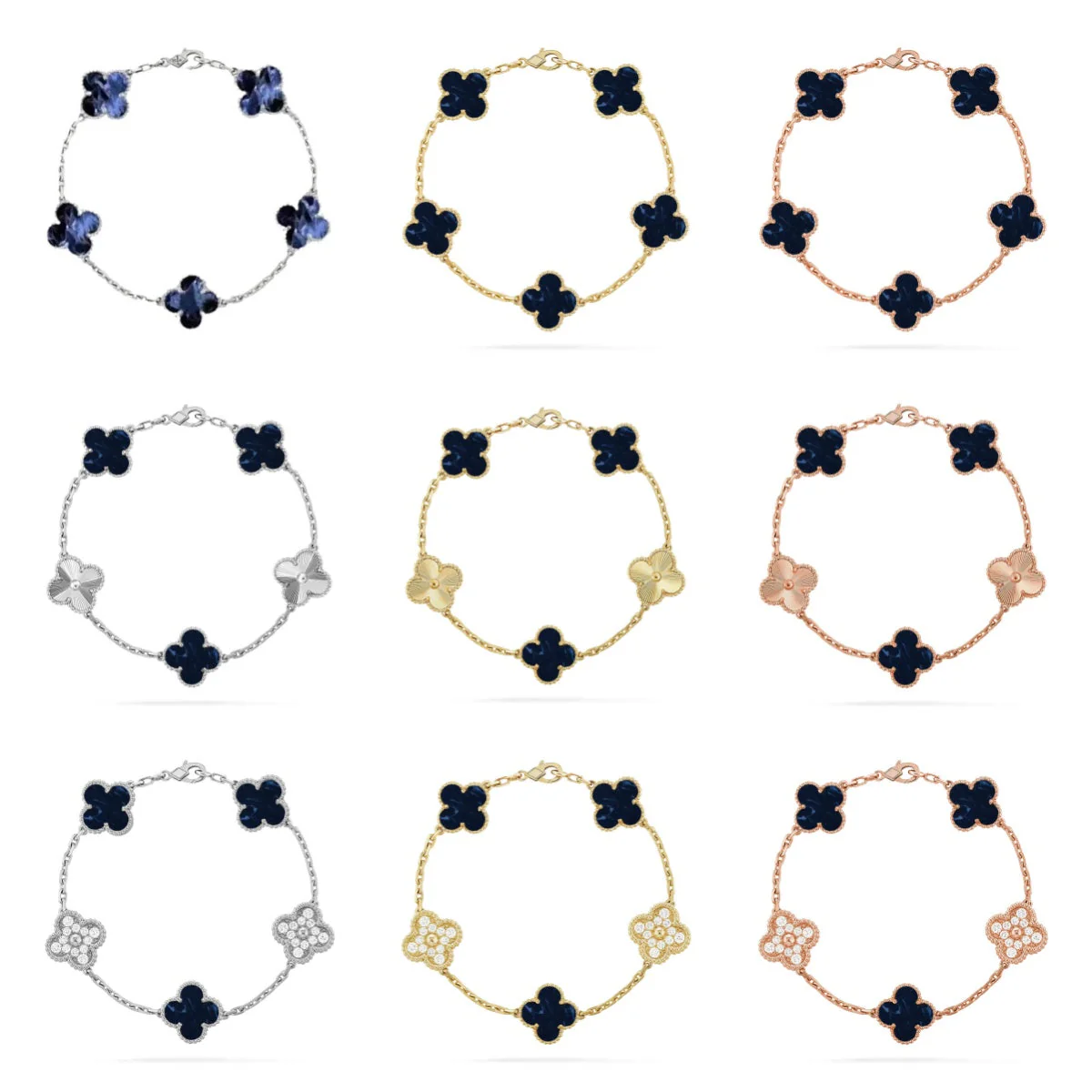 [Royal Top]CLOVER 5 MOTIF PIETERSITE BRACELET COLLECTION