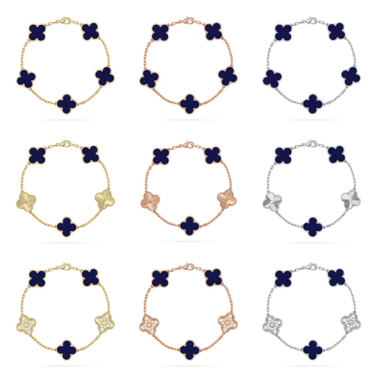 [Royal Top]CLOVER 5 MOTIF LAPIS LAZULI BRACELET COLLECTION
