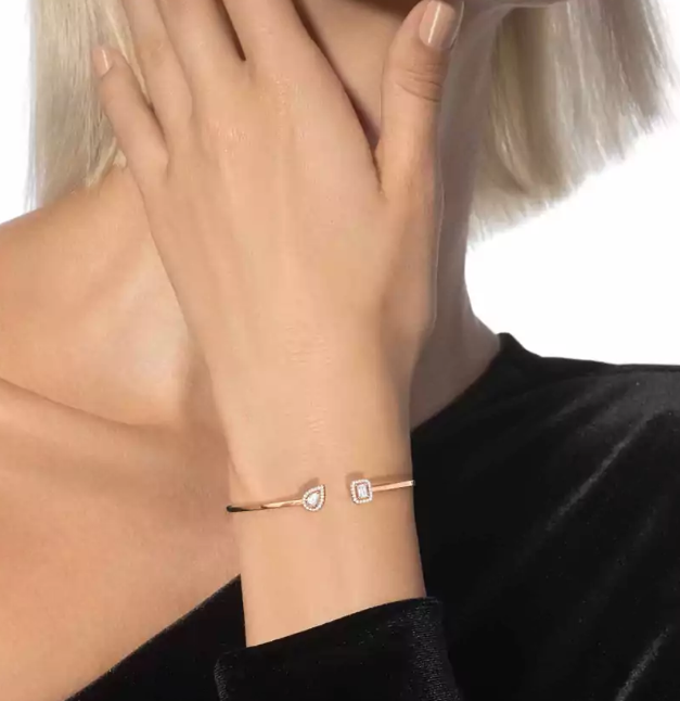 [Royal Top] M Delicate Double-Diamond Bracelet