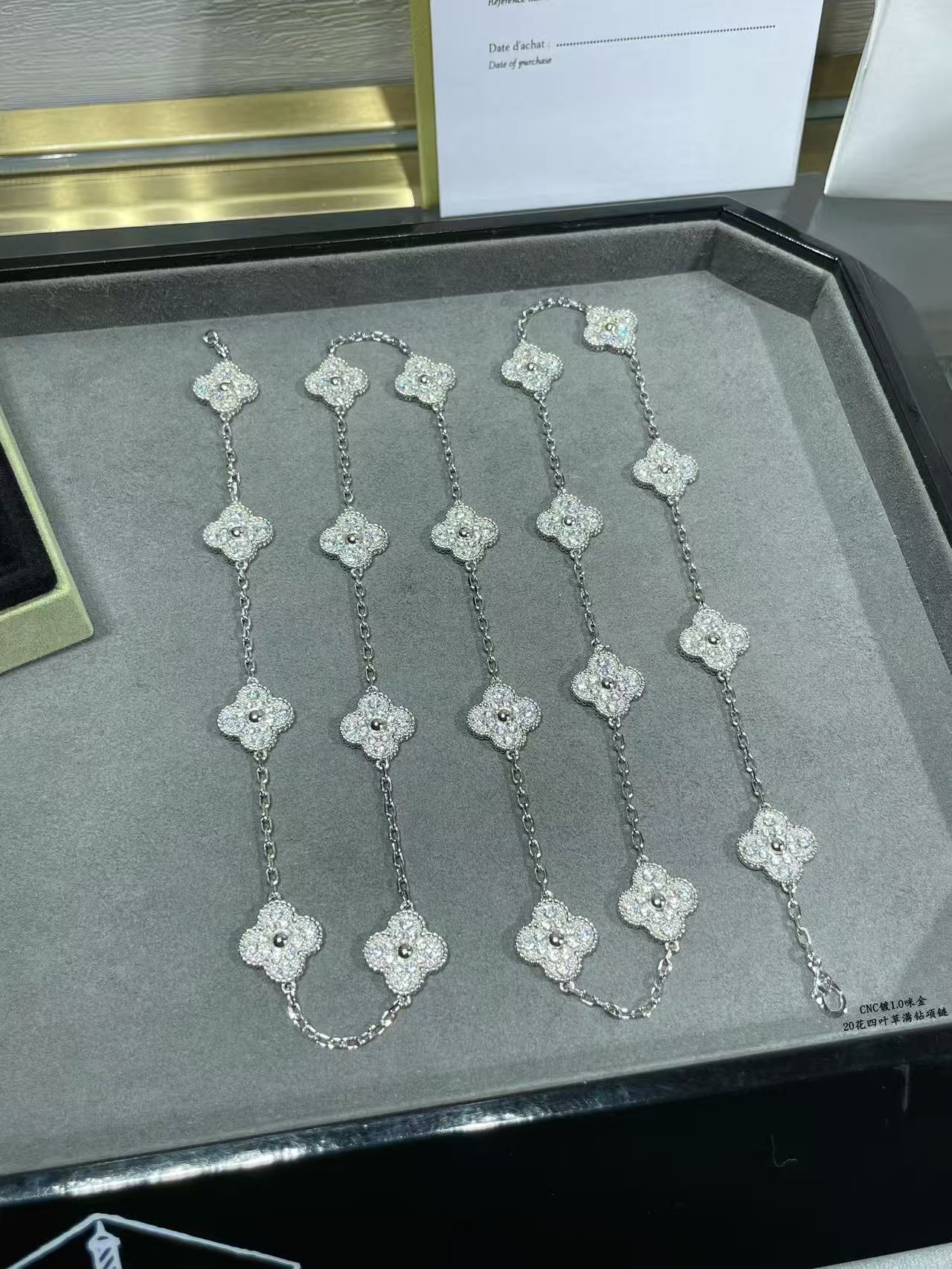 [Royal Top]CLOVER 20 MOTIFS FULL-DIAMOND NECKLACE