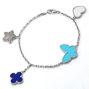 [Royal Top]LUCKY SPRING SILVER BRACELET 4 MOTIF