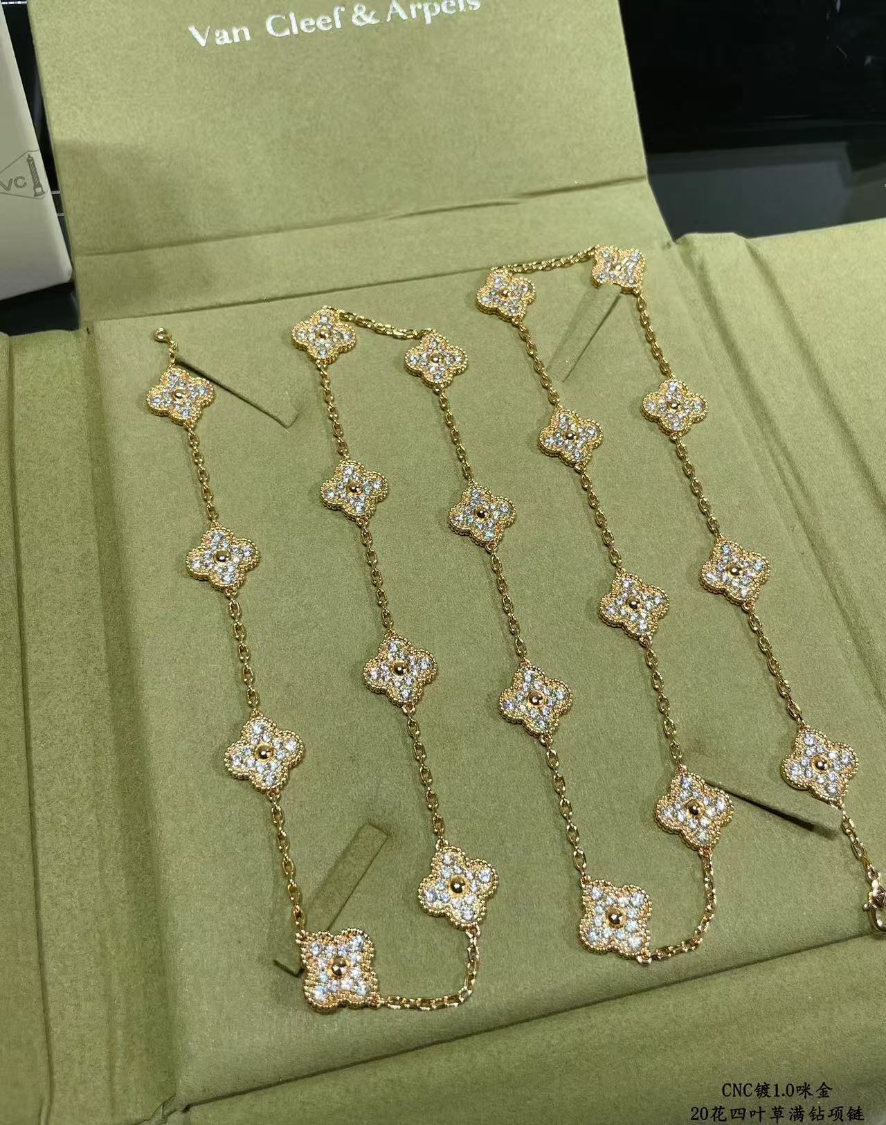 [Royal Top]CLOVER 20 MOTIFS FULL-DIAMOND NECKLACE