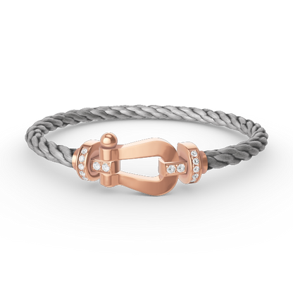 [Royal Top]FORCE LARGE HORSESHOE HALF DIAMOND BRACELET ROSE GOLD
