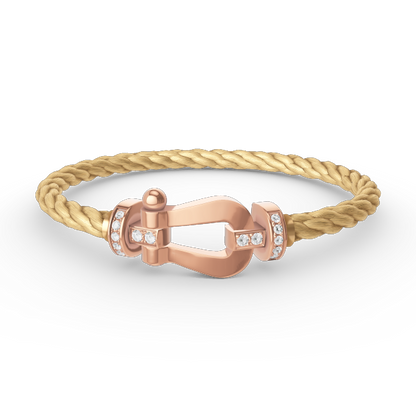 [Royal Top]FORCE LARGE HORSESHOE HALF DIAMOND BRACELET ROSE GOLD