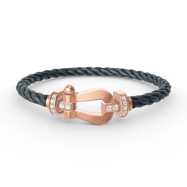 [Royal Top]FORCE LARGE HORSESHOE HALF DIAMOND BRACELET ROSE GOLD
