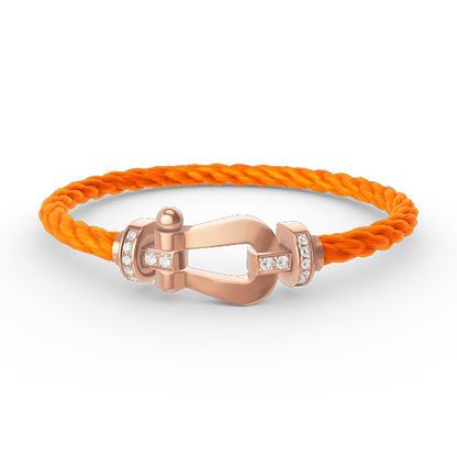 [Royal Top]FORCE LARGE HORSESHOE HALF DIAMOND BRACELET ROSE GOLD