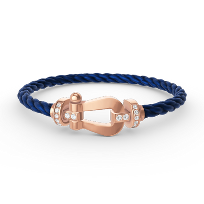 [Royal Top]FORCE LARGE HORSESHOE HALF DIAMOND BRACELET ROSE GOLD