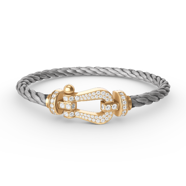 [Royal Top]FORCE LARGE HORSESHOE FULL DIAMOND BRACELET GOLD