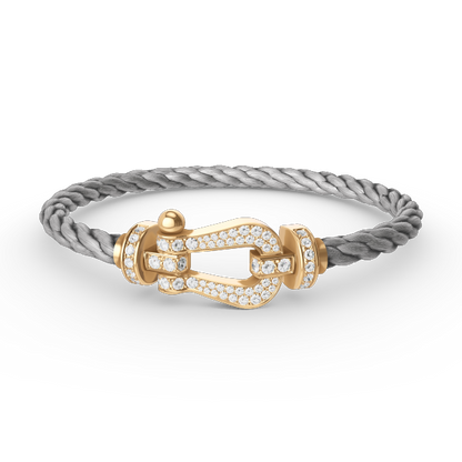 [Royal Top]FORCE LARGE HORSESHOE FULL DIAMOND BRACELET GOLD