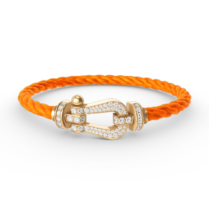 [Royal Top]FORCE LARGE HORSESHOE FULL DIAMOND BRACELET GOLD