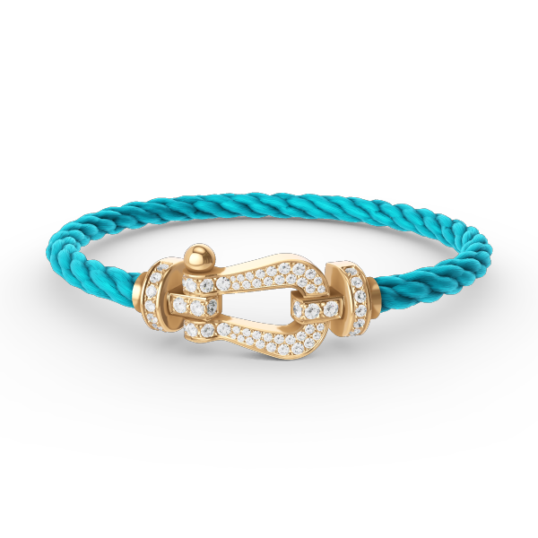 [Royal Top]FORCE LARGE HORSESHOE FULL DIAMOND BRACELET GOLD