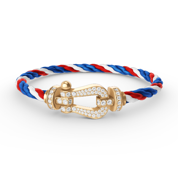 [Royal Top]FORCE LARGE HORSESHOE FULL DIAMOND BRACELET GOLD