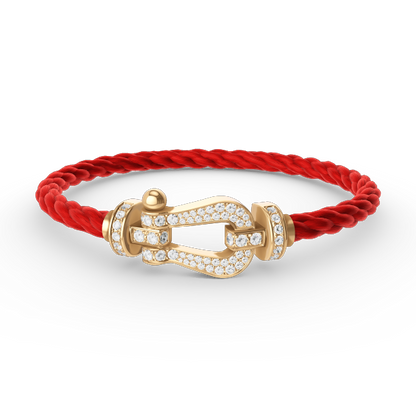 [Royal Top]FORCE LARGE HORSESHOE FULL DIAMOND BRACELET GOLD