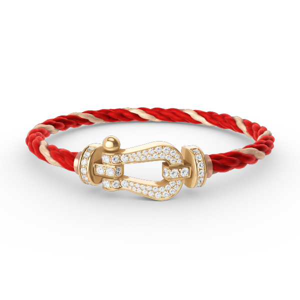 [Royal Top]FORCE LARGE HORSESHOE FULL DIAMOND BRACELET GOLD