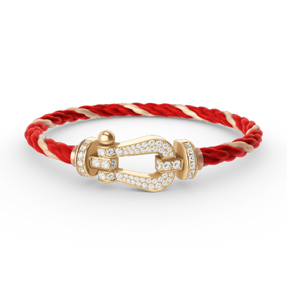 [Royal Top]FORCE LARGE HORSESHOE FULL DIAMOND BRACELET GOLD