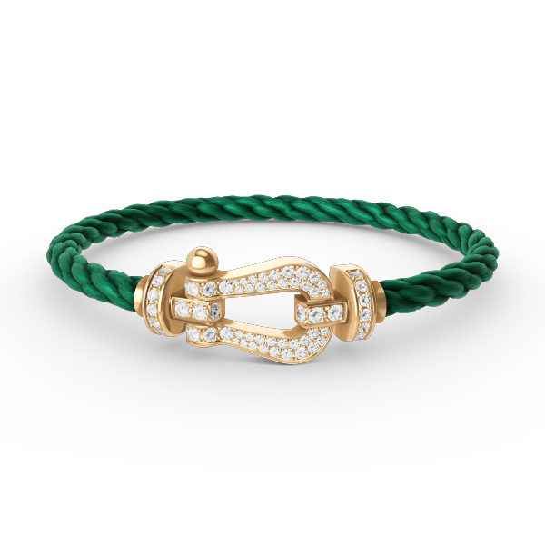 [Royal Top]FORCE LARGE HORSESHOE FULL DIAMOND BRACELET GOLD