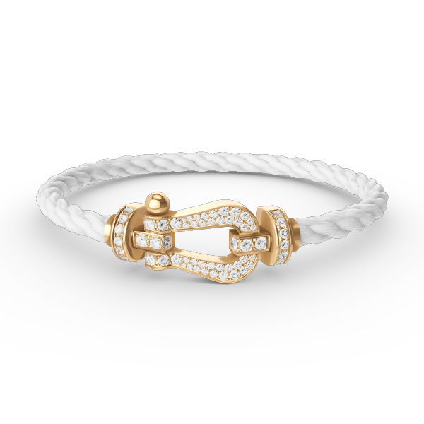 [Royal Top]FORCE LARGE HORSESHOE FULL DIAMOND BRACELET GOLD