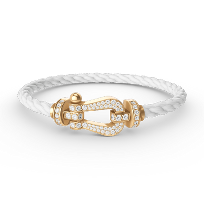 [Royal Top]FORCE LARGE HORSESHOE FULL DIAMOND BRACELET GOLD