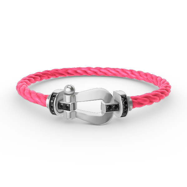 [Royal Top]FORCE LARGE HORSESHOE BLACK DIAMOND BRACELET SILVER