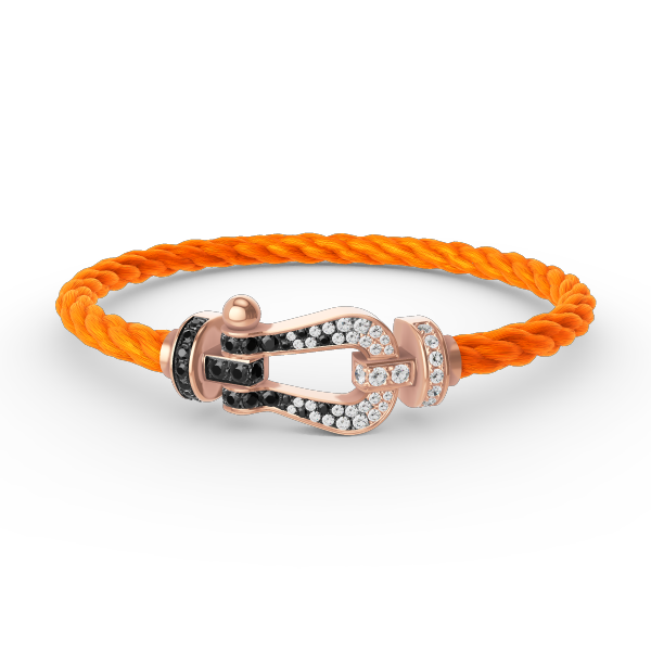[Royal Top]FORCE LARGE HORSESHOE BLACK WHITE DIAMOND BRACELET ROSE GOLD