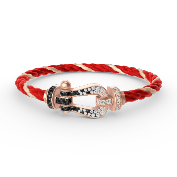 [Royal Top]FORCE LARGE HORSESHOE BLACK WHITE DIAMOND BRACELET ROSE GOLD