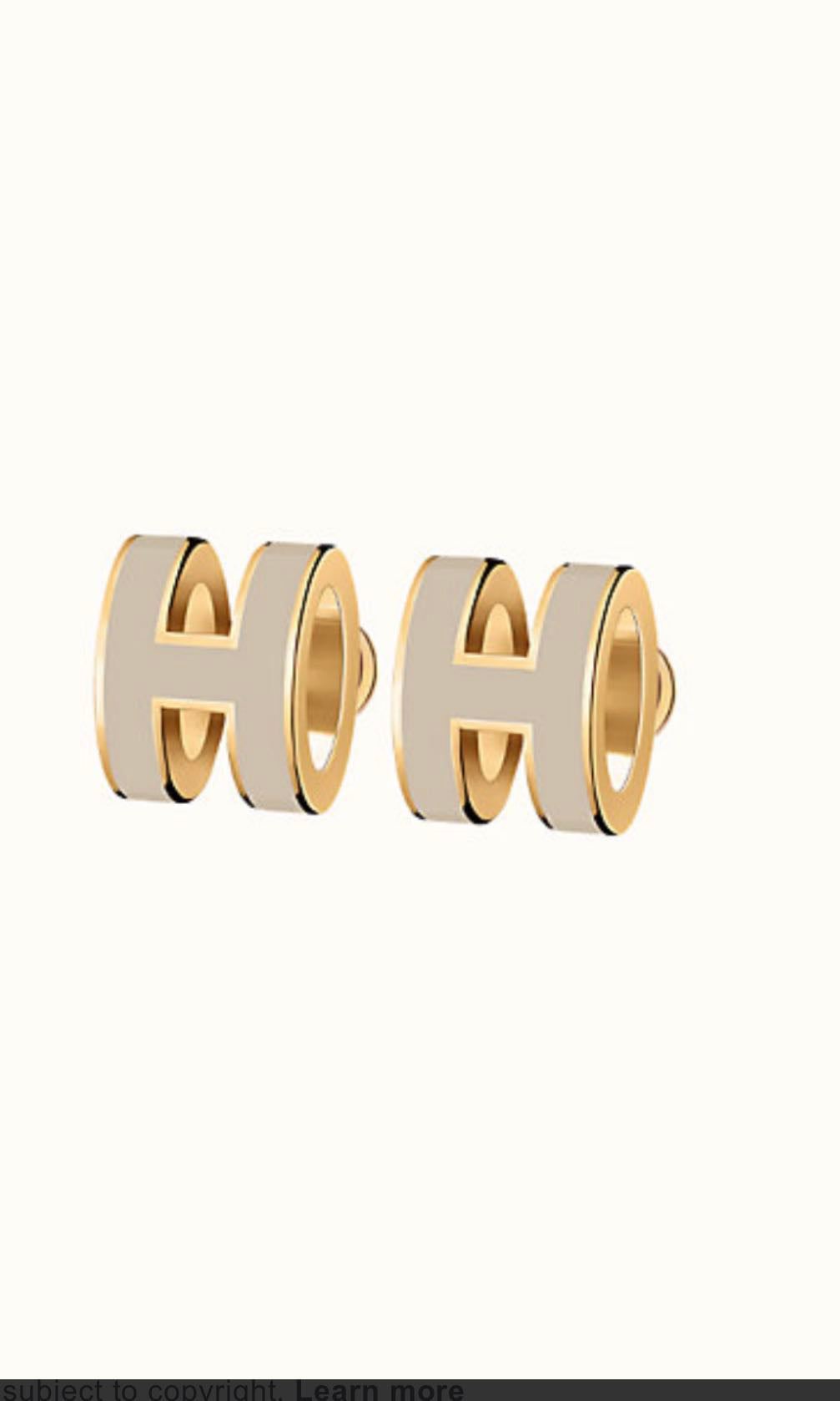 [Royal Top]MINI POP H GOLD EARRINGS GREY