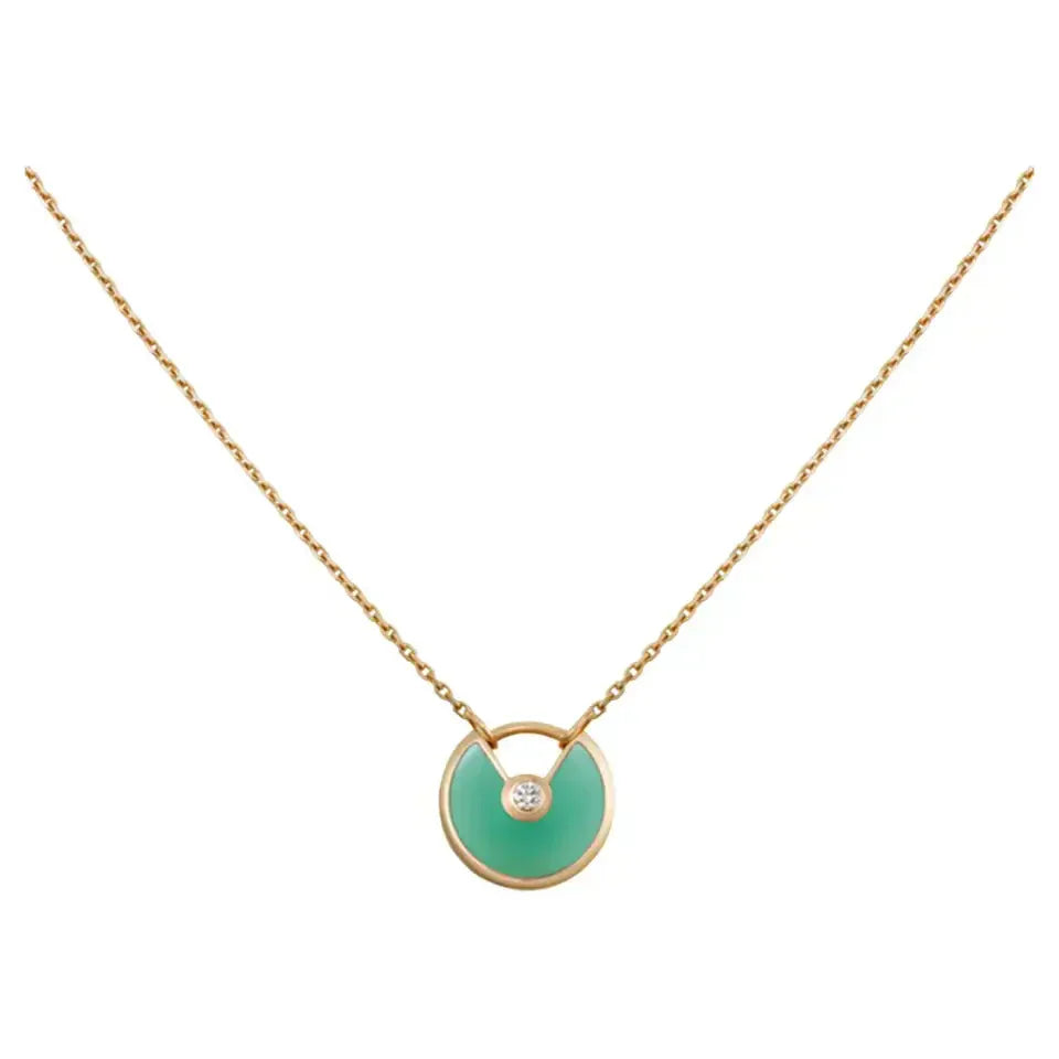 [Royal Top]AMULETTE GOLD MALACHITE NECKLACE