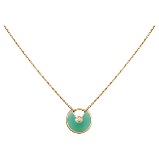 [Royal Top]AMULETTE GOLD MALACHITE NECKLACE
