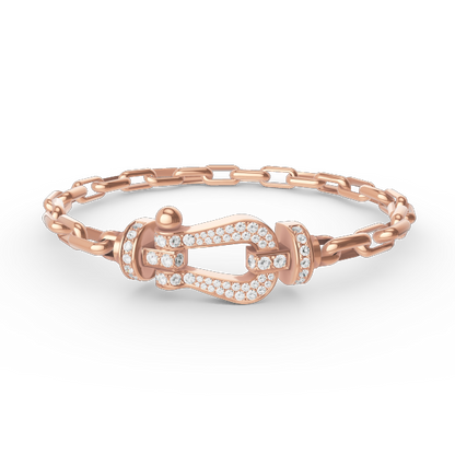[Royal Top]FORCE LARGE HORSESHOE CLASP  METAL BRACELET
