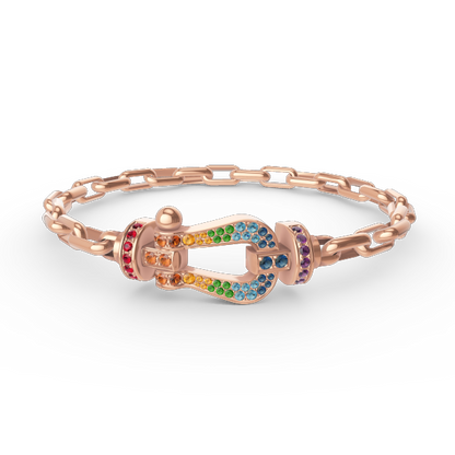 [Royal Top]FORCE LARGE HORSESHOE CLASP  METAL BRACELET