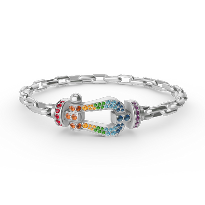 [Royal Top]FORCE LARGE HORSESHOE CLASP  METAL BRACELET
