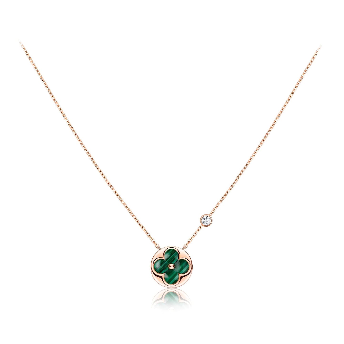 [Royal Top]SUN PEDANT PINK GOLD 1 DIAMOND NECKLACE
