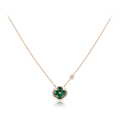 [Royal Top]SUN PEDANT PINK GOLD 1 DIAMOND NECKLACE