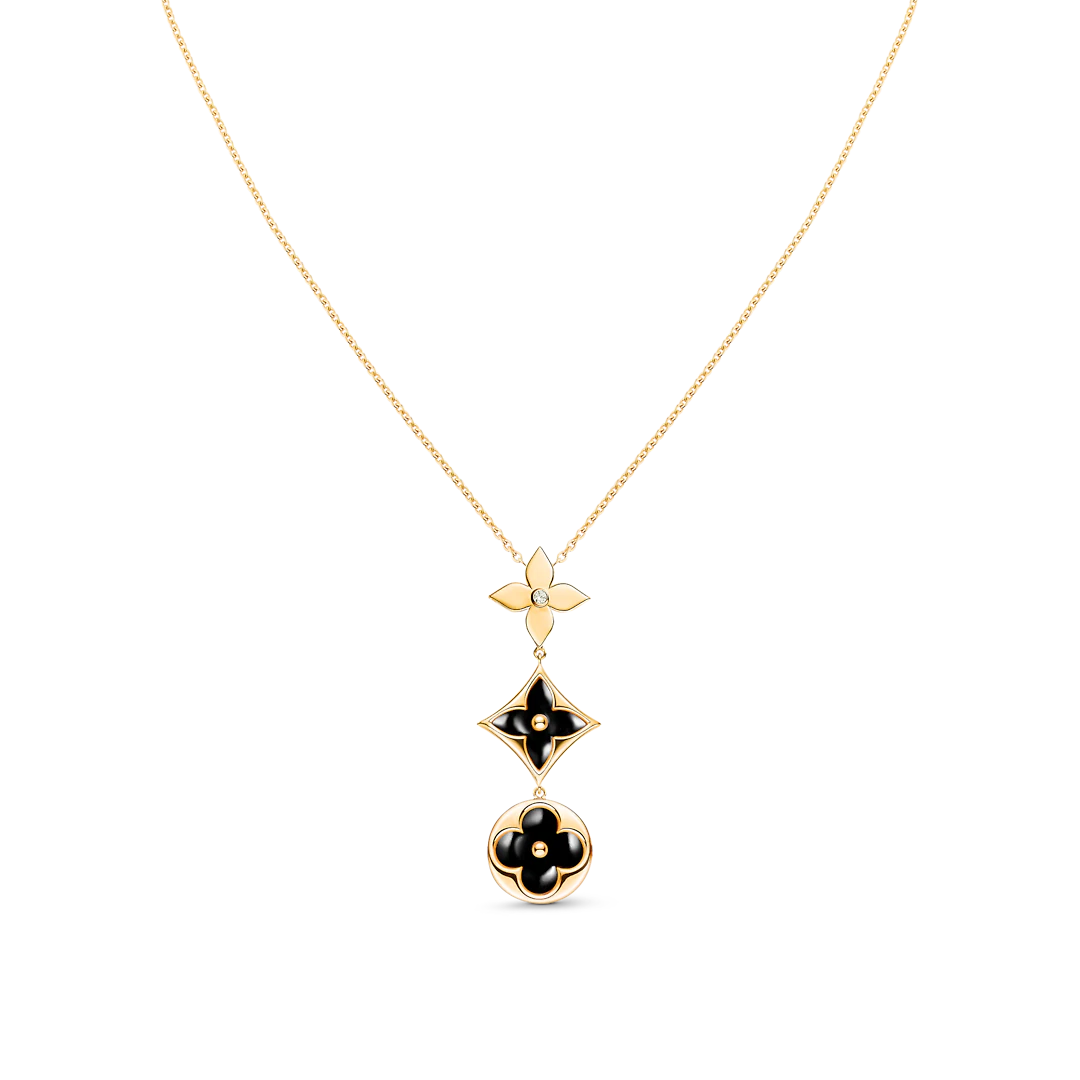 [Royal Top]STAR AND SUN ONYX PINK GOLD NECKLACE