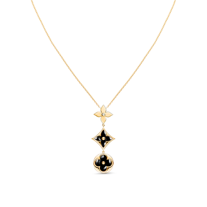 [Royal Top]STAR AND SUN ONYX PINK GOLD NECKLACE