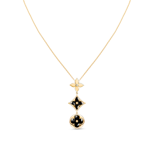 [Royal Top]STAR AND SUN ONYX PINK GOLD NECKLACE