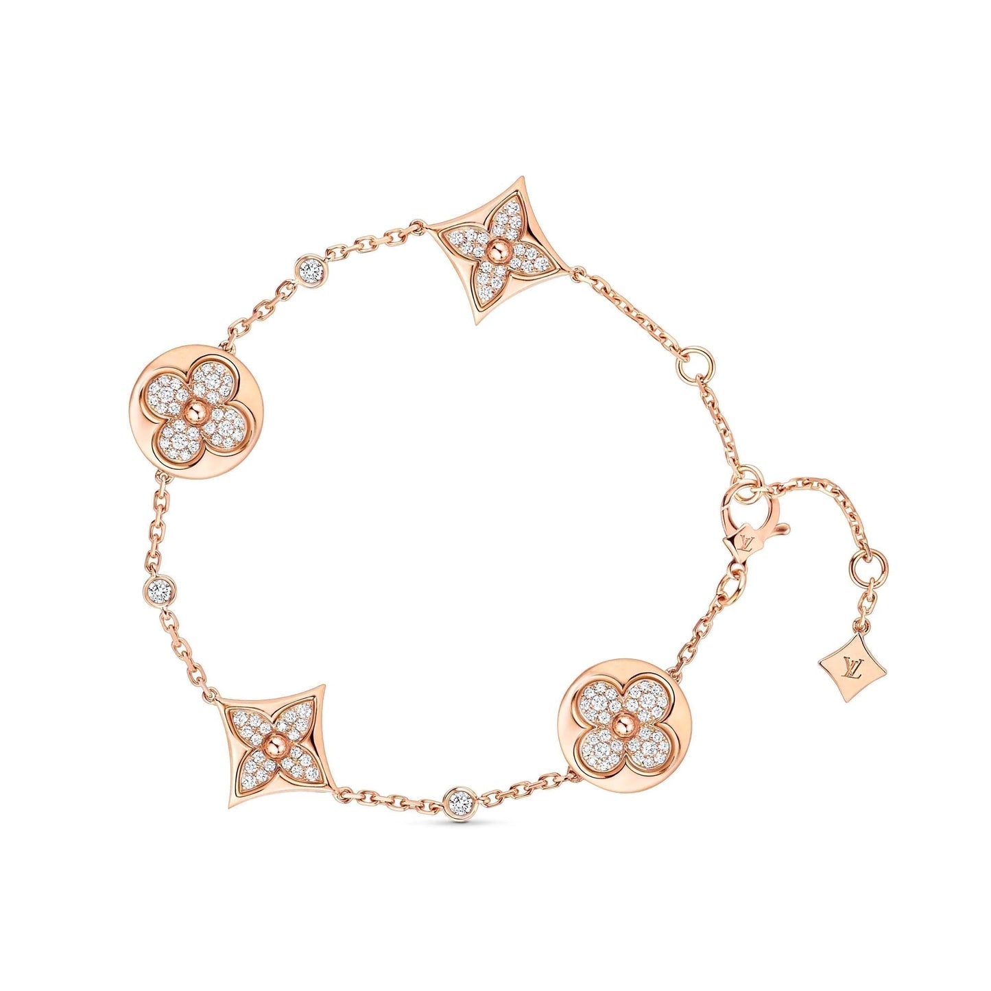 [Royal Top]STAR AND SUN 4 MOTIFS GOLD DIAMONDS BRACELET