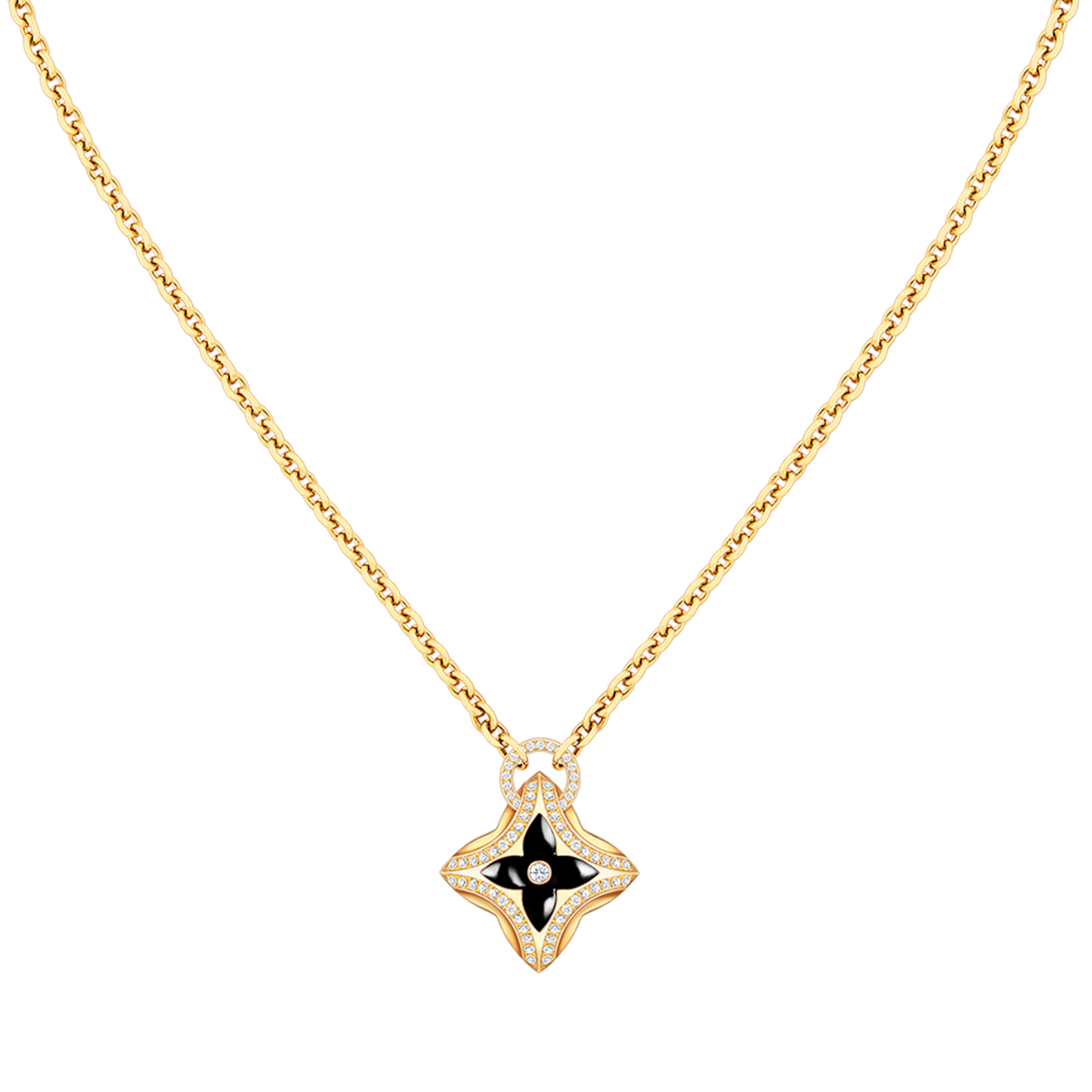 [Royal Top]STAR PEDANT PINK GOLD DIAMOND NECKLACE
