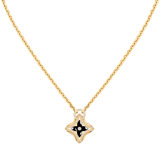 [Royal Top]STAR PEDANT PINK GOLD DIAMOND NECKLACE