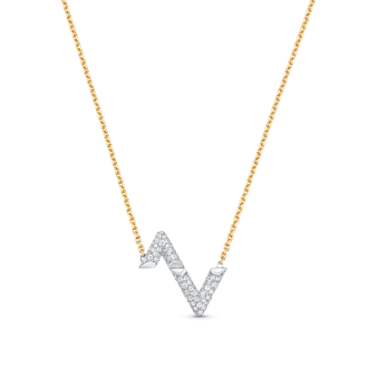 [Royal Top]VOLT SILVER DIAMOND PEDANT NECKLACE