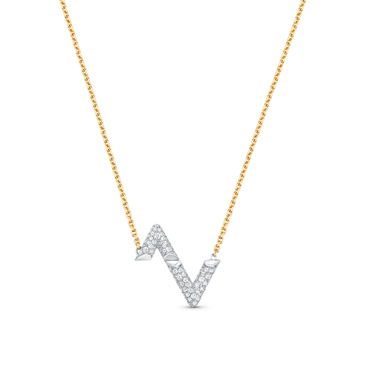 [Royal Top]VOLT SILVER DIAMOND PEDANT NECKLACE