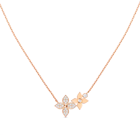 [Royal Top]STAR BLOSSOM NECKLACE PINK GOLD DIAMONDS