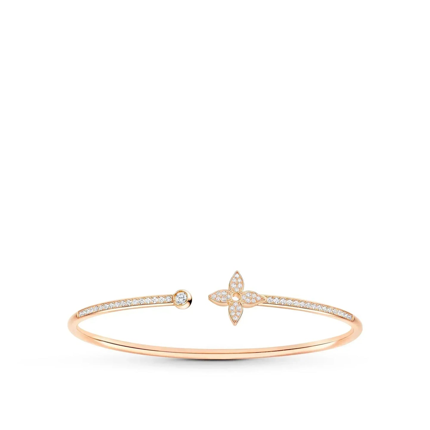 [Royal Top]IDYLLE PINK GOLD OPEN BRACELET DIAMOND PAVED