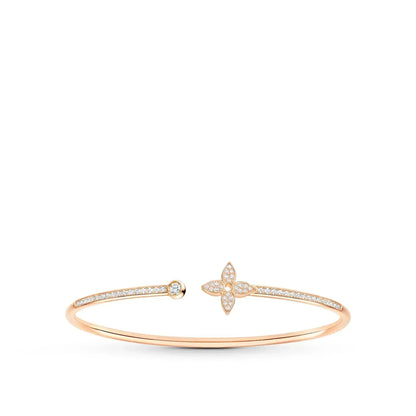 [Royal Top]IDYLLE PINK GOLD OPEN BRACELET DIAMOND PAVED
