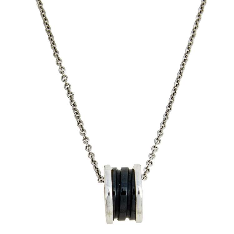 [Royal Top]ZERO 1 BLACK CERAMIC SILVER NECKLACE