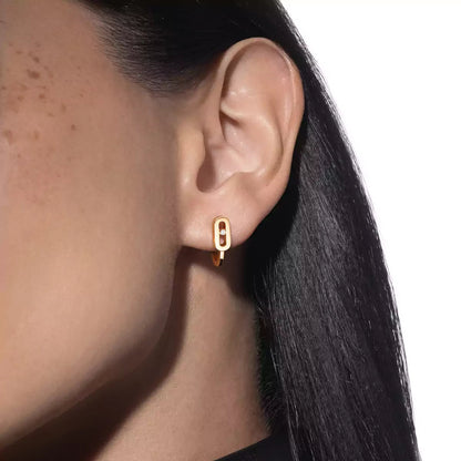 [⭐JeweliWhal]Diamond Mini Hoop Earrings Move Classique