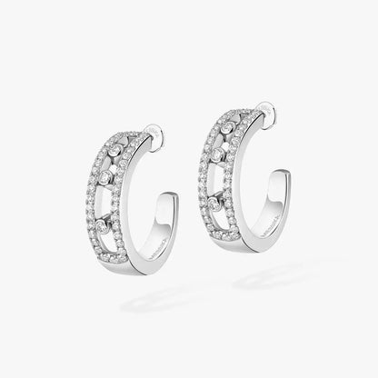 [⭐JeweliWhal]Diamond Pave_ Hoop Earrings Move