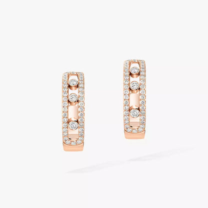 [⭐JeweliWhal]Diamond Pave_ Hoop Earrings Move